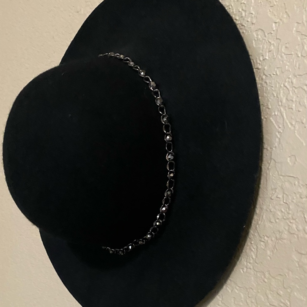 Black Wool Floppy Hat